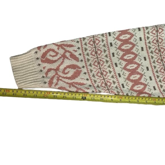 Vintage fair isle geometric kint sweater by Christopher & Banks  Size Large - Picture 3 of 7